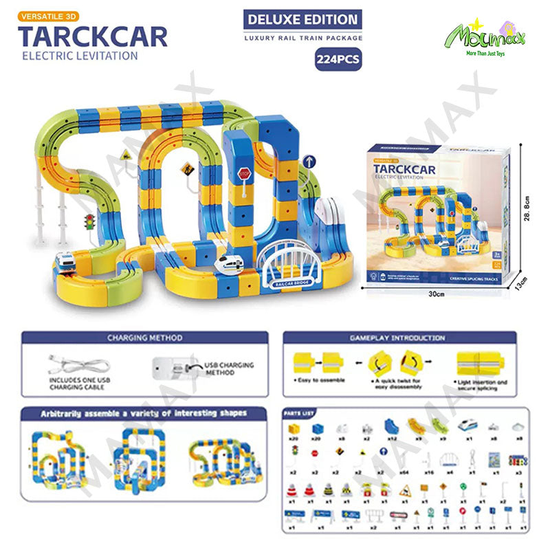 Kids DIY Motorized Track Car Toy Set★Anti-Gravity Electric Train✅USB Rechargeable Educational Toy✅