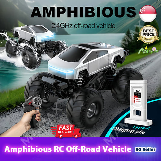 Tesla CyberTruck Remote Control Amphibious Off-Road Vehicle With Type C Direct Charging&Charging Pile★360° Rotation