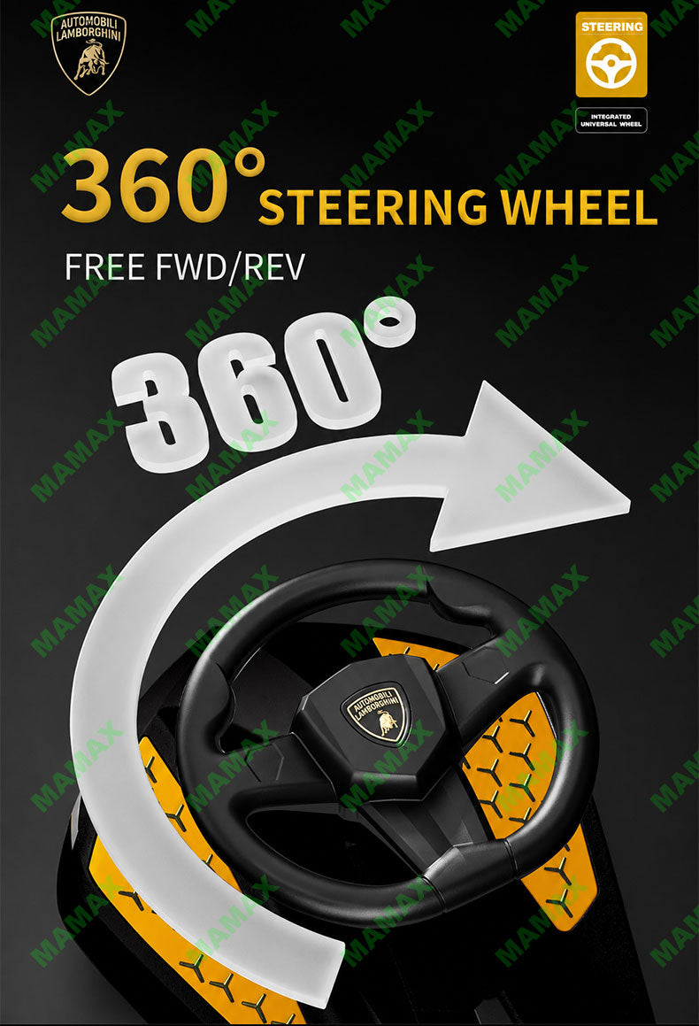 Lamborghini Official Licensed Kids Swing Car★360° Wiggle Ride-On✅