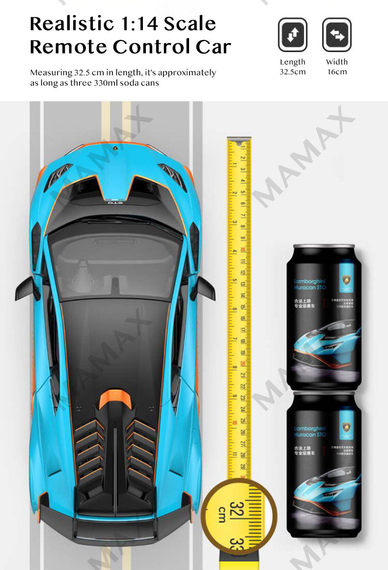 Rechargeable Large Official Licensed 1:14 Lamborghini Huracán STO Remote Control Car★APP➕Remote Controller
