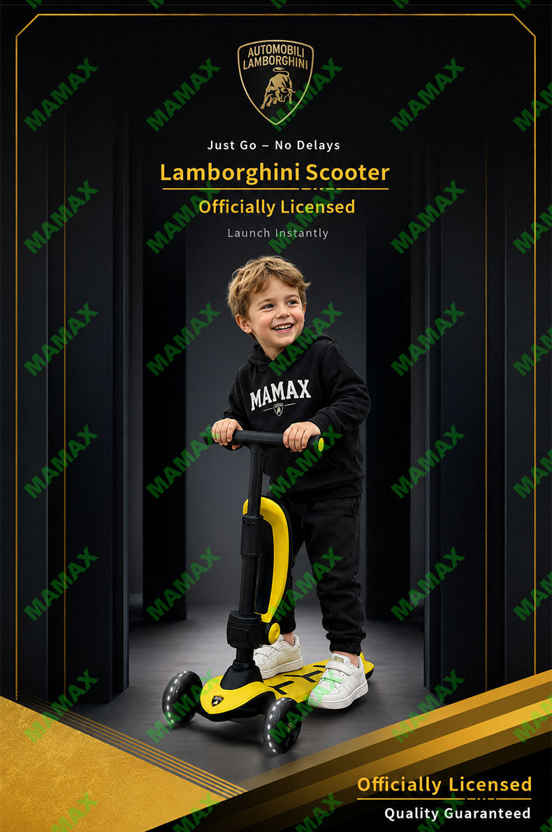Officially Licensed Lamborghini Kids Scooter with Removable Seat★3-Wheel✅