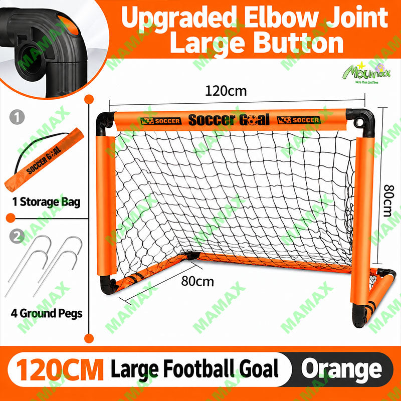 MAMAX【SG Ready Stock】120CM Foldable Kids Football Goal Soccer Goal Net With Storage Bag★