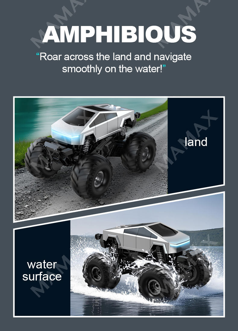 Tesla CyberTruck Remote Control Amphibious Off-Road Vehicle With Type C Direct Charging&Charging Pile★360° Rotation