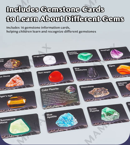 World Map Dig Kit for Kids★Gems&Crystals Excavation Toy✅