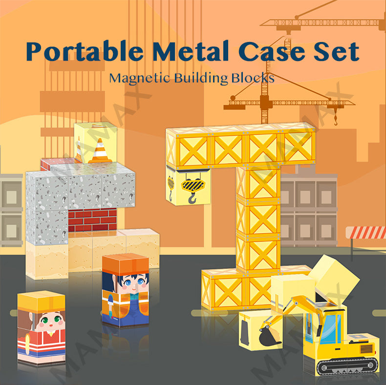 Mini Magnetic Blocks Travel Set Portable Tin Box★Educational Building Toy for Kids✅5 Themed✅