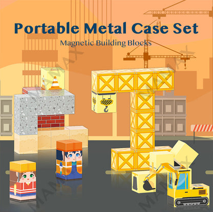 Mini Magnetic Blocks Travel Set Portable Tin Box★Educational Building Toy for Kids✅5 Themed✅