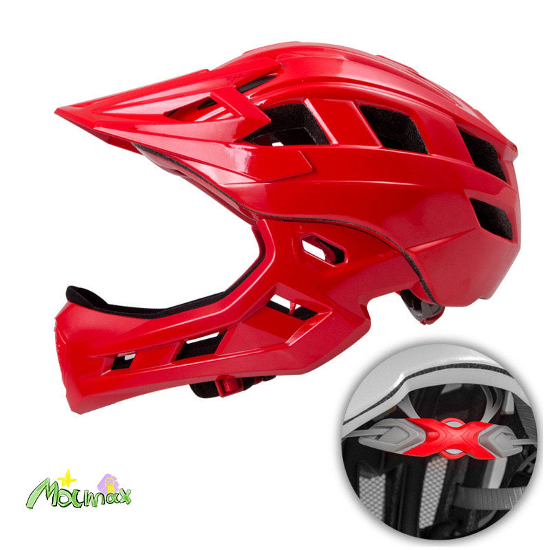 Kids Off-Road Full-Cover Breathable Adjustable Helmet with Jaw Protector