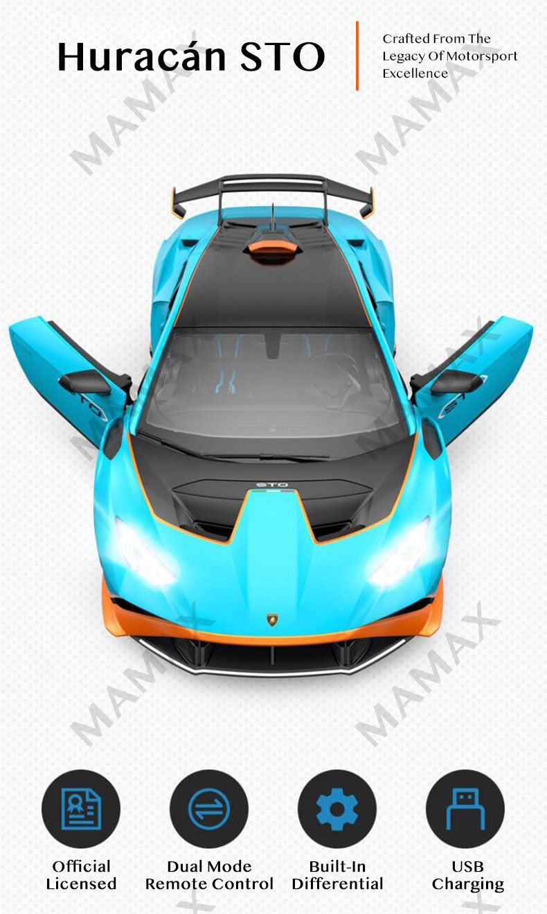 Rechargeable Large Official Licensed 1:14 Lamborghini Huracán STO Remote Control Car★APP➕Remote Controller