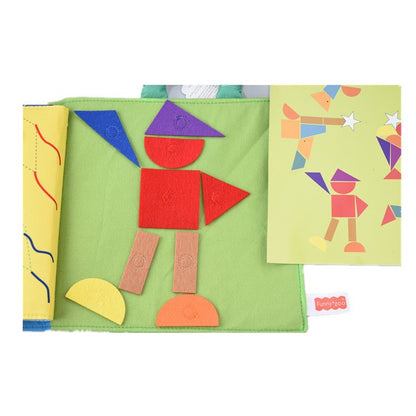 Shapes Tangram Puzzle Cloth Plush Book