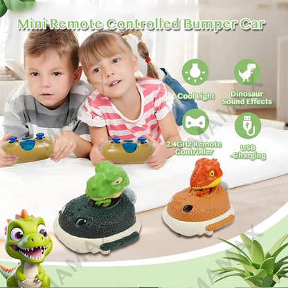 Mini Dinosaur Remote Control Bumper Car Battle Set Dual Pack With Lights & Sound Effects★