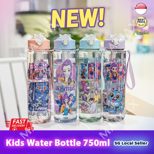 750ml K-Pop Demon Hunters Water Bottle★One Touch Open✅Leakproof✅