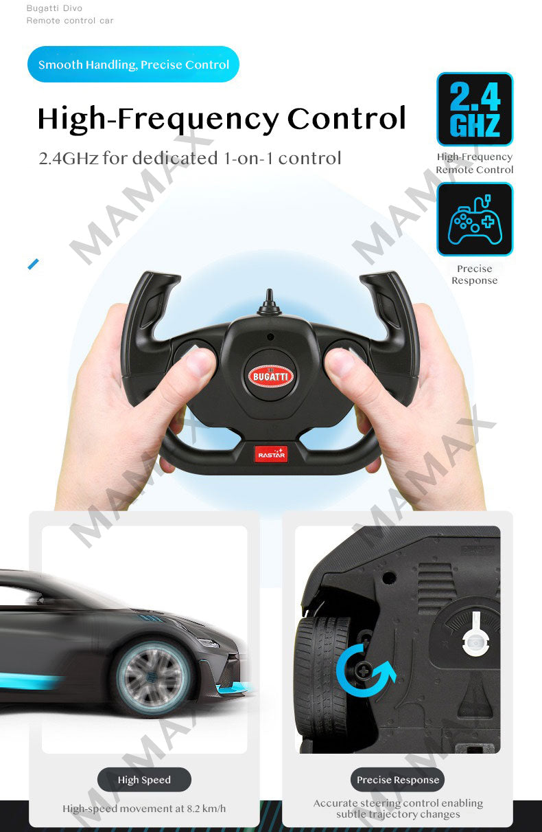 Official Lisenced 1/14 Scale Bugatti Divo High Speed Remote Control Car