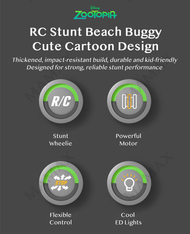 🔥NEW🔥【SG Ready Stock】Zootopia Rechargeable RC Stunt Buggy 2.4GHz