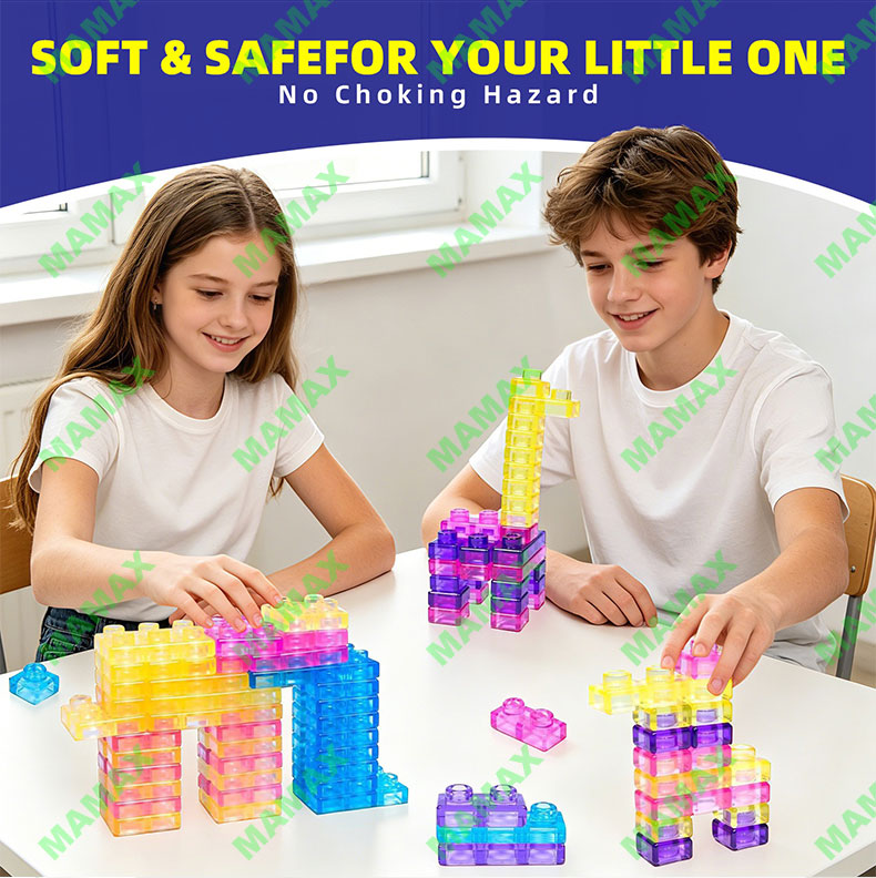 Soft Jelly Building Blocks 40 pcs Creative Building Fun For Ages 3+
