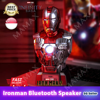Official License Collectible Iron Man MK5 Dual 5W Bluetooth Speaker With Openable Magnetic Head Sculpt