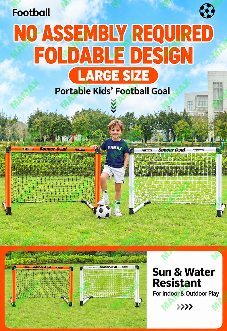 MAMAX【SG Ready Stock】120CM Foldable Kids Football Goal Soccer Goal Net With Storage Bag★