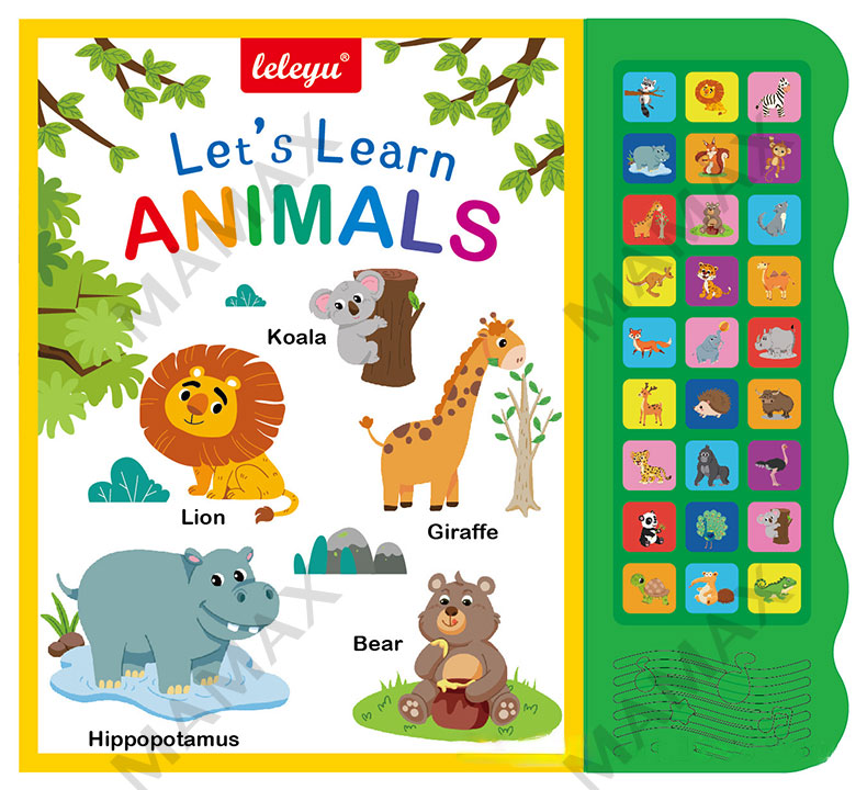 Let's Learn Animals/Farm Animals 27 Buttons Kids Electronic Sound Book★