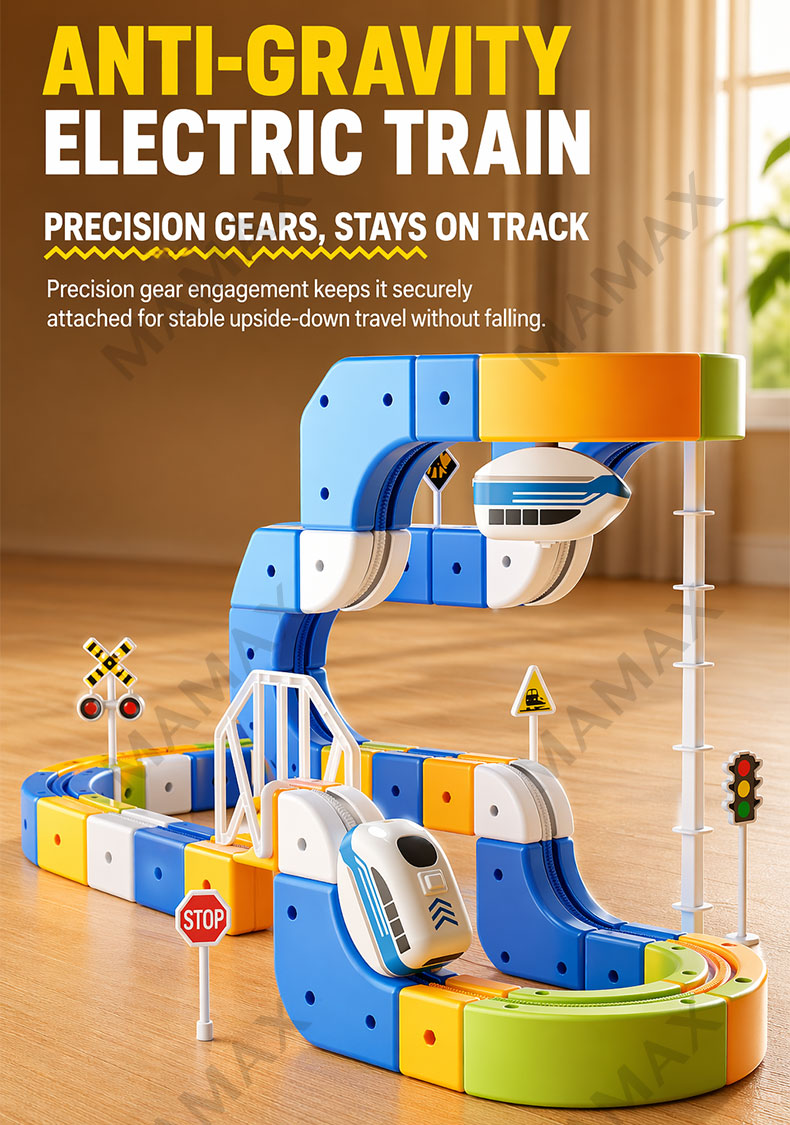 Kids DIY Motorized Track Car Toy Set★Anti-Gravity Electric Train✅USB Rechargeable Educational Toy✅