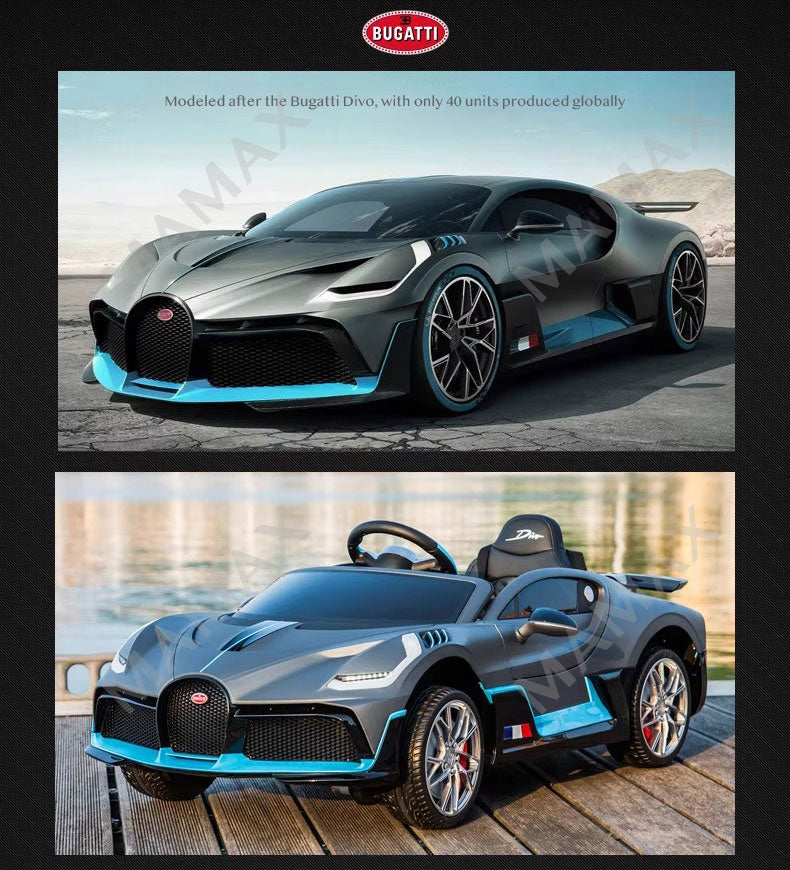 🔥NEW🔥Official Licensed Bugatti Divo Large Size Kids Electric Ride On Toy Car