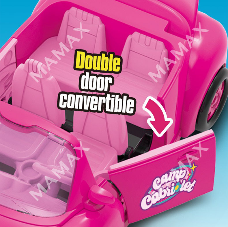 Super Cute Kids Fun Cabriolet Pink Sport Car With 1 Random Puppy