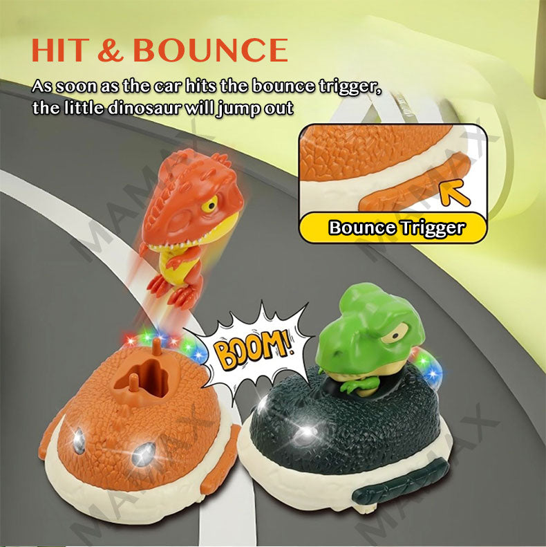 Mini Dinosaur Remote Control Bumper Car Battle Set Dual Pack With Lights & Sound Effects★