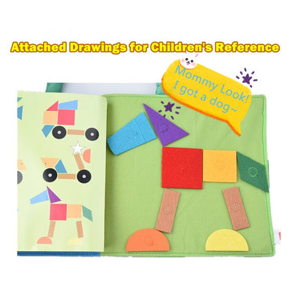 Shapes Tangram Puzzle Cloth Plush Book