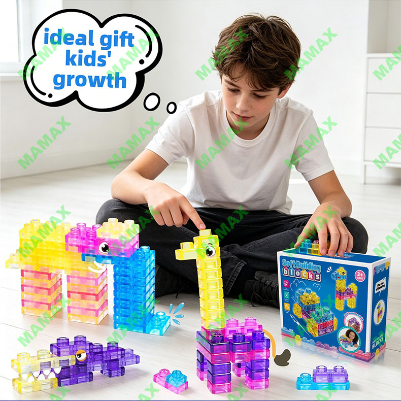 Soft Jelly Building Blocks 40 pcs Creative Building Fun For Ages 3+