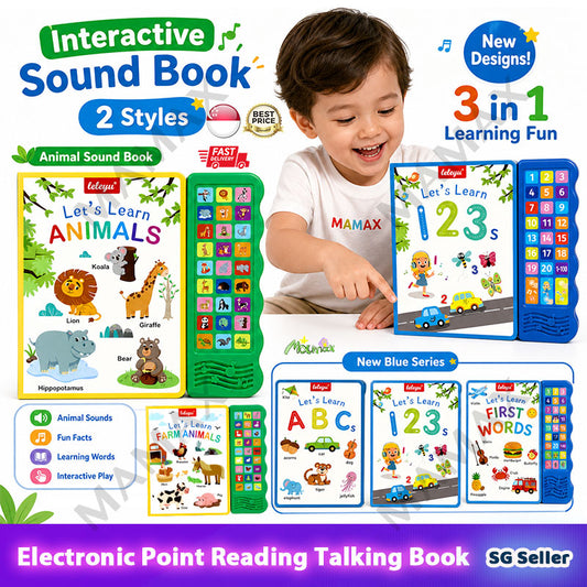 Let's Learn Animals/Farm Animals 27 Buttons Kids Electronic Sound Book★