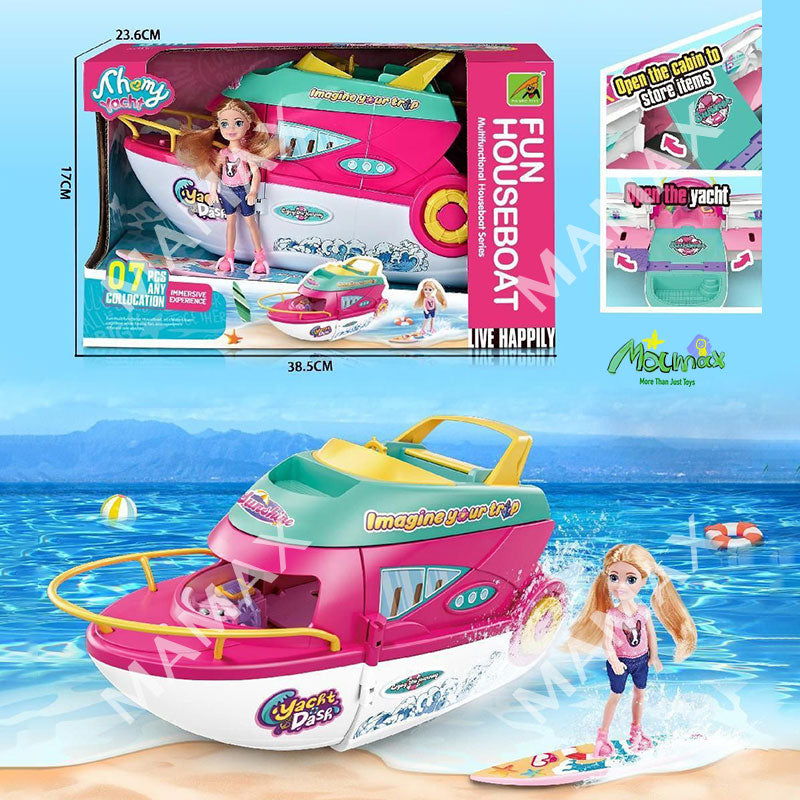 Super Cute Kids Fun Cabriolet Pink Sport Car With 1 Random Puppy