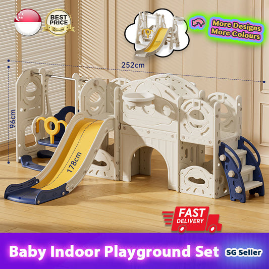 5-in-1 Kid's Indoor Mini Playground Toy Combo PlaySet