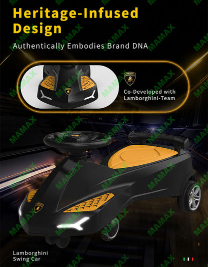 Lamborghini Official Licensed Kids Swing Car★360° Wiggle Ride-On✅