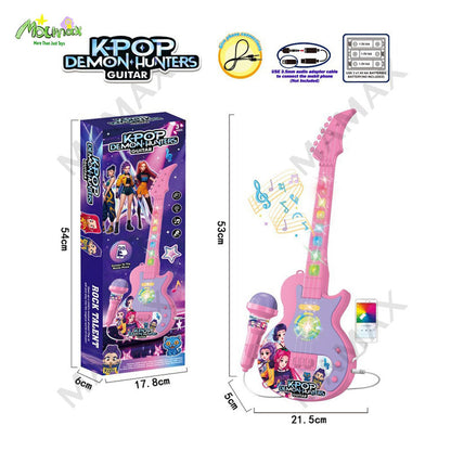 Kids K-Pop Demon Hunters Music Toy★Light-Up Guitar✅Microphone✅Singing Machine/Boombox