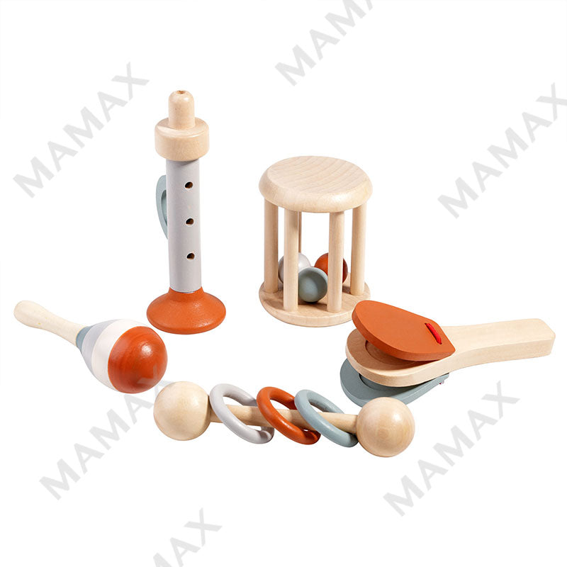 Baby Wooden Musical Instrument Montessori Toy 5-Piece Set