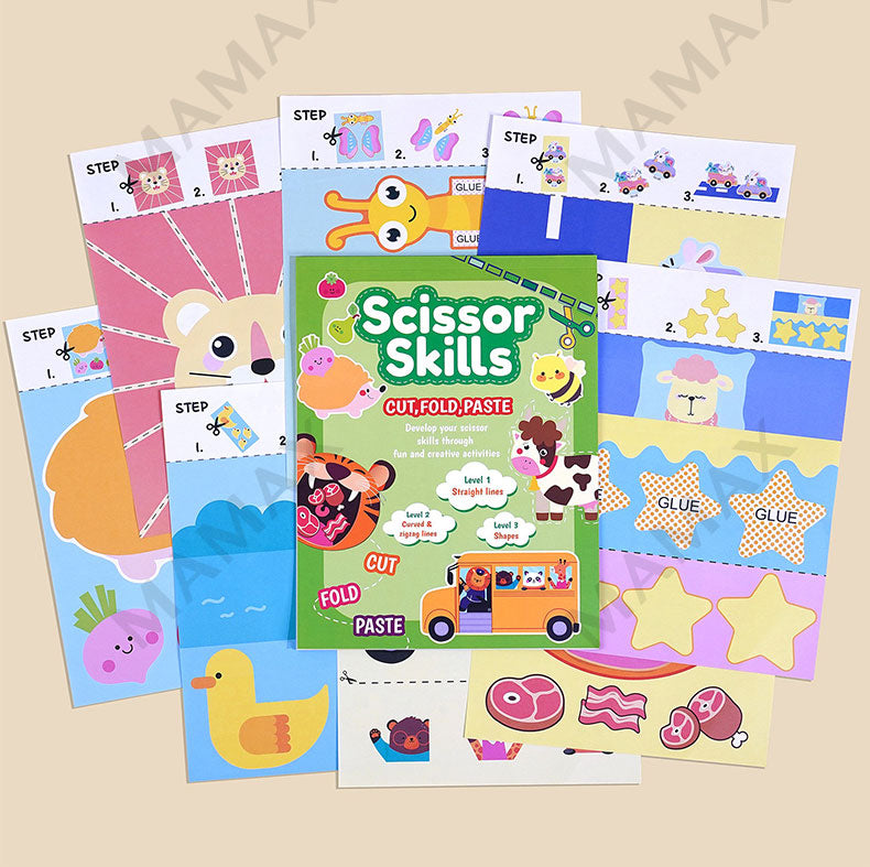 Scissor Skills Activity Book Set for Kids★