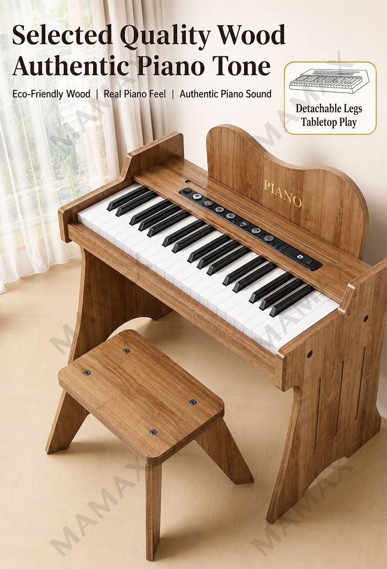 Premium 37 Keys Wooden Electronic Piano for Kids★