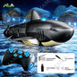 Kids Mechanical Remote Control Robot Swimming Shark/Sting Ray/Croocodile Aquatics Animal Toy with Cool Lights★RC Waterproof