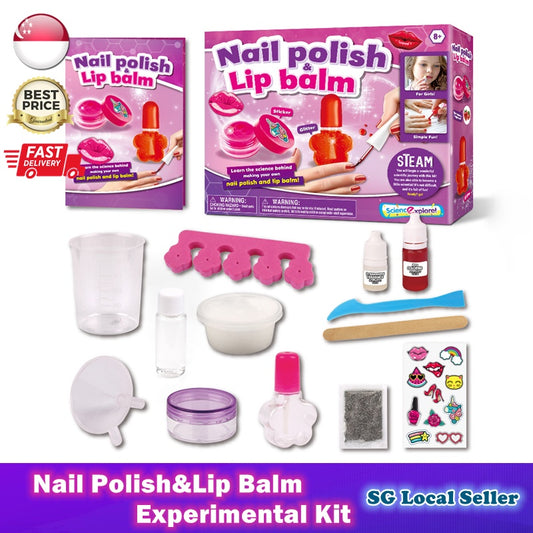 DIY Nail Polish&Lip Balm Experimental Kit