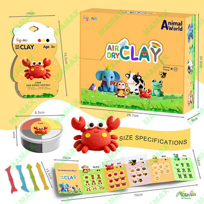 Themed Air Dry Clay DIY Combo Kit for Kids 3+★Marine&Animal World 12 Themes✅