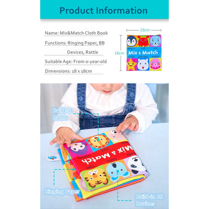 Mix&Match Activity Baby Cloth Plush Book