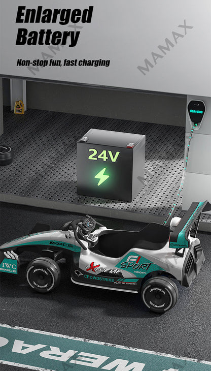 24V Kids Electric 360° Drifting F1 Racing Car With Remote Control➕Lights➕Music🏎️