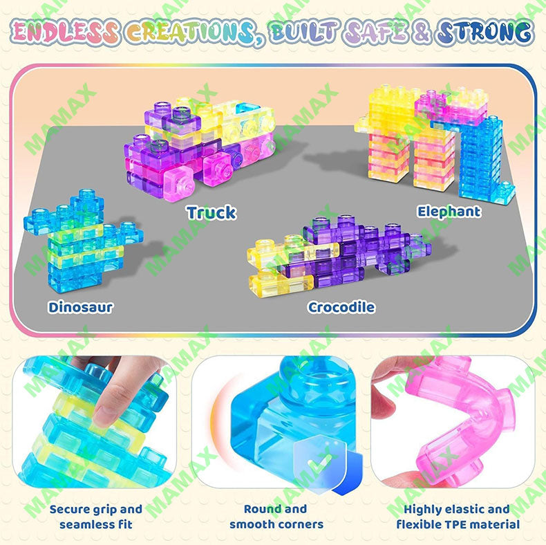 Soft Jelly Building Blocks 40 pcs Creative Building Fun For Ages 3+