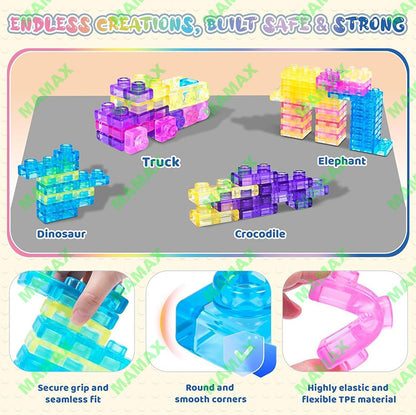 Soft Jelly Building Blocks 40 pcs Creative Building Fun For Ages 3+