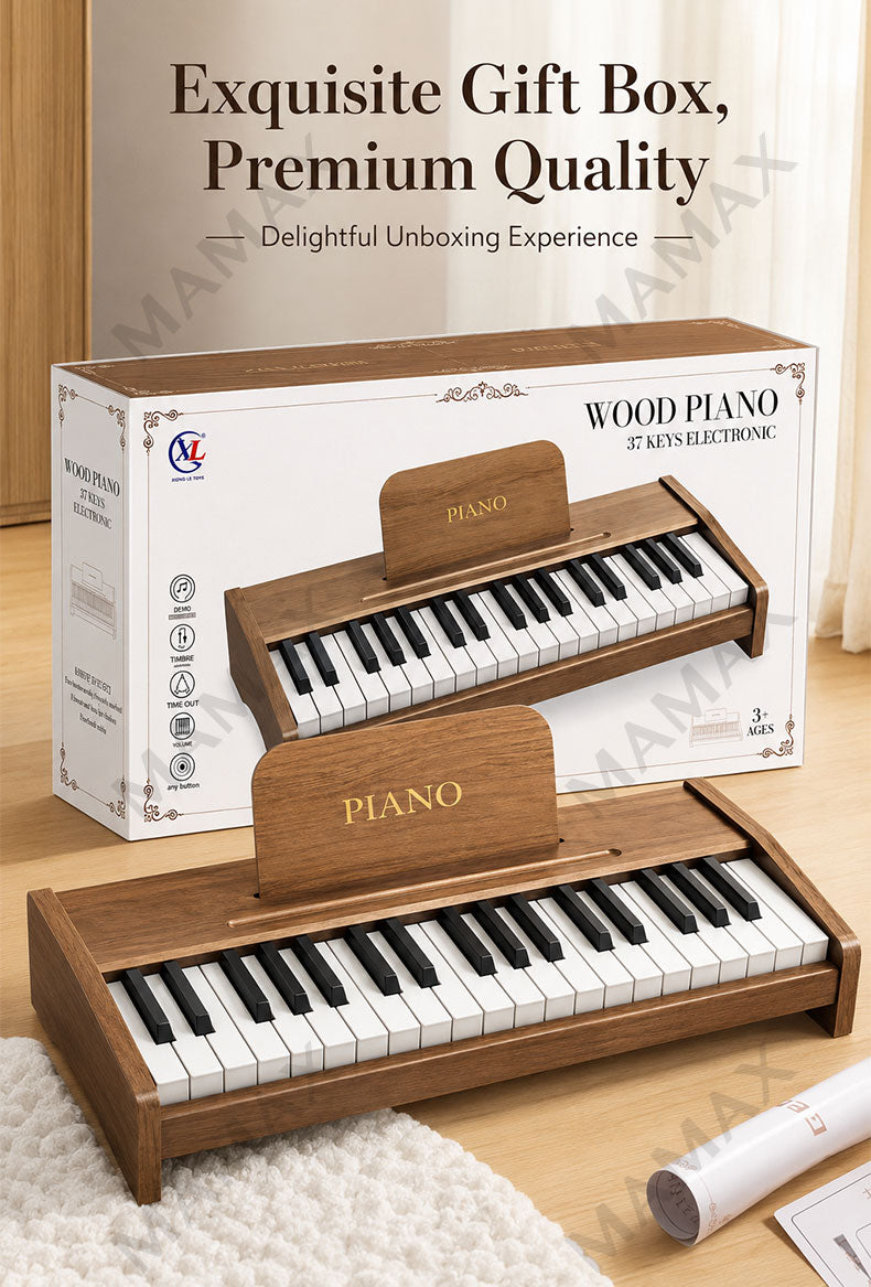 Premium 37 Keys Wooden Electronic Piano for Kids★
