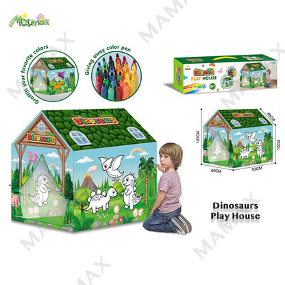 DIY Doodle/Graffie Themed Kids Pretend Play Tent House With Free Wahsable Watercolour Marker