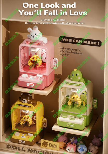 Kids Animal Claw Machine Toy★Battery Operated Mini Arcade Grabber with Sound Effects