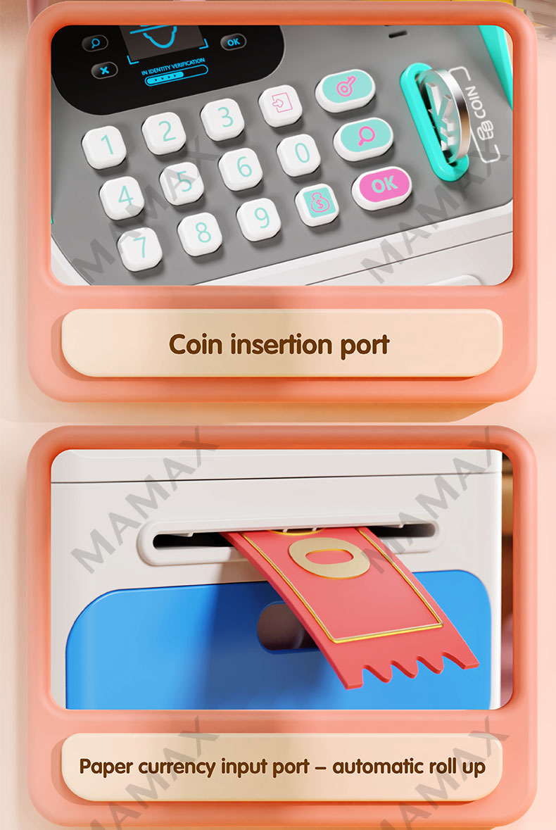 Electronic Kids Smart ATM Machine Toy★Password Piggy Bank with Voice&Face Recognition