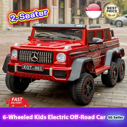 6-Wheeled 2-Seater Kids Electric Off-Road Car with Parents Seat & Remote Control