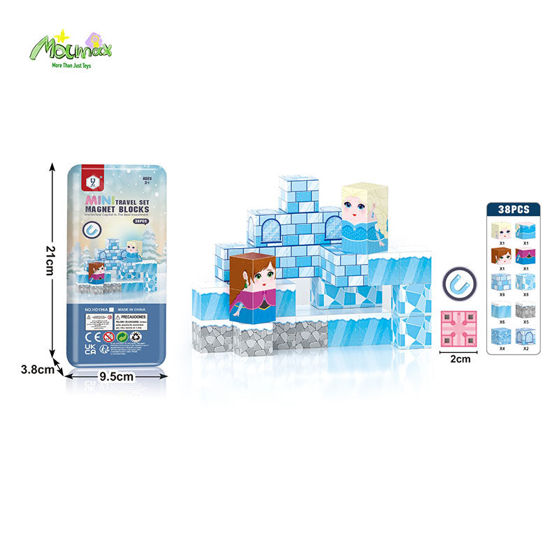 Mini Magnetic Blocks Travel Set Portable Tin Box★Educational Building Toy for Kids✅5 Themed✅