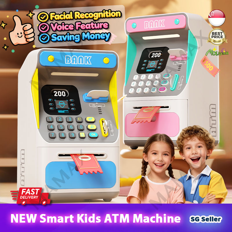 Electronic Kids Smart ATM Machine Toy★Password Piggy Bank with Voice&Face Recognition