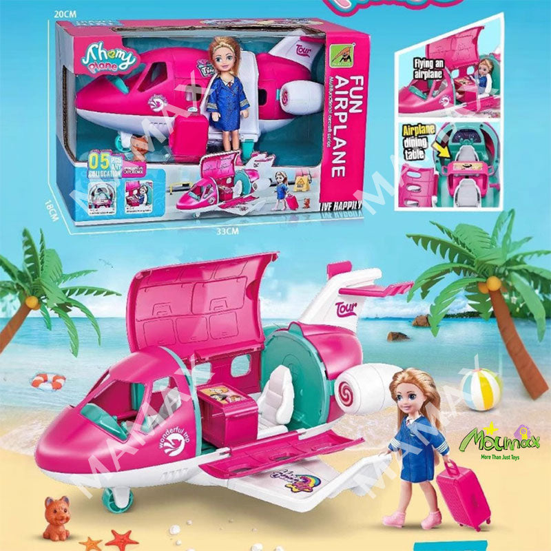 Super Cute Kids Fun Cabriolet Pink Sport Car With 1 Random Puppy